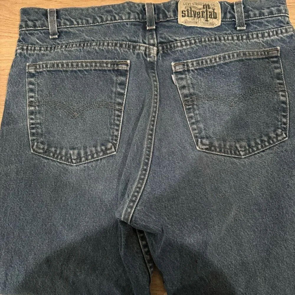 Vintage 90s Levi’s Silvertab Straight & Narrow Leg Jeans 36/34 - Picture 10 of 12
